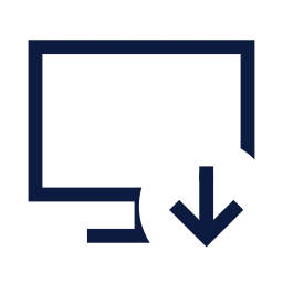 Monitor down icon, Sharp Line style
