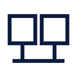 Monitor dual icon, Sharp Line style