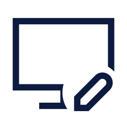 Monitor edit icon, Sharp Line style