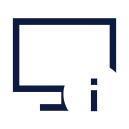 Monitor info icon, Sharp Line style