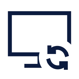 Monitor refresh icon, Sharp Line style