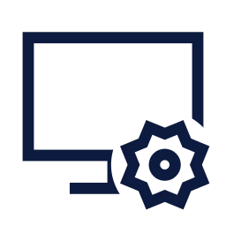 Monitor settings icon, Sharp Line style