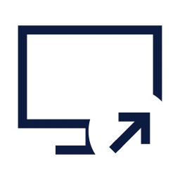 Monitor share icon, Sharp Line style