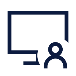 Monitor user icon, Sharp Line style