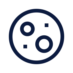 Moon full icon, Sharp Line style