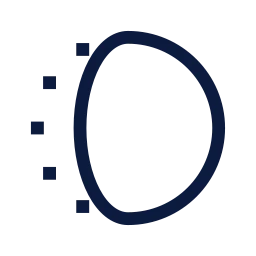 Moon gibbous icon, Sharp Line style