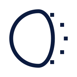 Moon waning gibbous icon, Sharp Line style