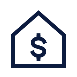 Mortgage icon, Sharp Line style