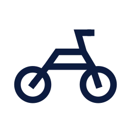 Motorcycle icon, Sharp Line style