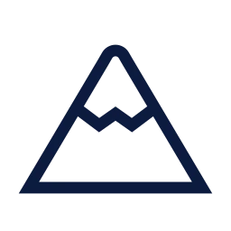 Mountain icon, Sharp Line style
