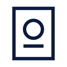 Passport icon, Sharp Line style