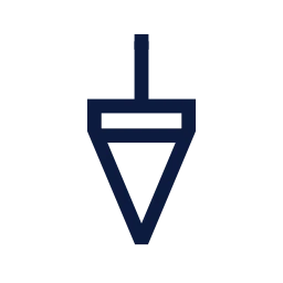 Plumb bob icon, Sharp Line style