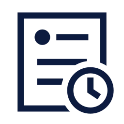 Post clock icon, Sharp Line style