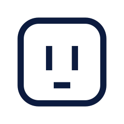 Power socket icon, Sharp Line style
