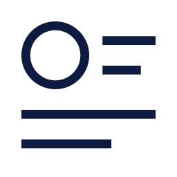Profile bio icon, Sharp Line style