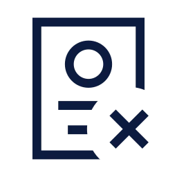 Profile page x icon, Sharp Line style