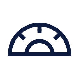 Protractor icon, Sharp Line style