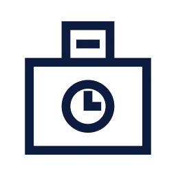 Punch clock icon, Sharp Line style