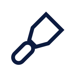 Putty knife icon, Sharp Line style