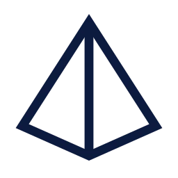 Pyramid 3d icon, Sharp Line style