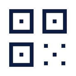 Qr code icon, Sharp Line style