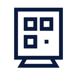 Qr standee icon, Sharp Line style