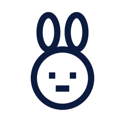 Rabbit icon, Sharp Line style