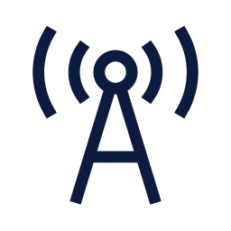 Radio tower icon, Sharp Line style