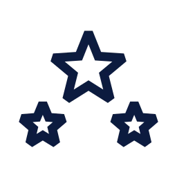 Rating stars icon, Sharp Line style
