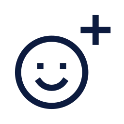 Reaction add icon, Sharp Line style