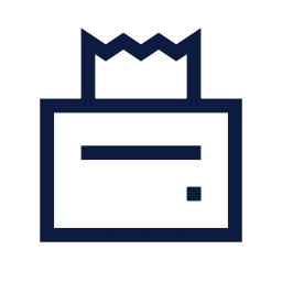 Receipt printer icon, Sharp Line style