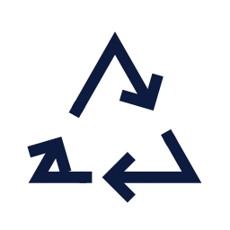 Recycle icon, Sharp Line style