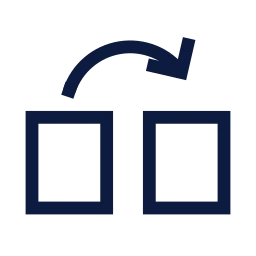 Redirect icon, Sharp Line style