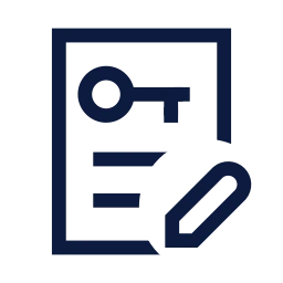 Rent agreement edit icon, Sharp Line style