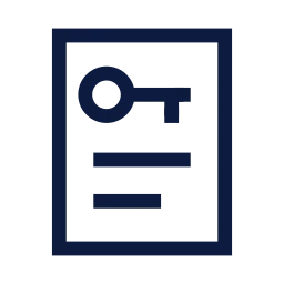 Rent agreement icon, Sharp Line style