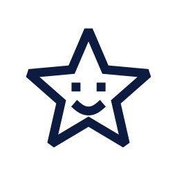 Reward star icon, Sharp Line style