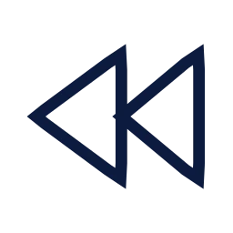 Rewind icon, Sharp Line style