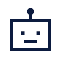 Robot icon, Sharp Line style