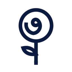 Rose icon, Sharp Line style