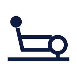 Rowing machine icon, Sharp Line style