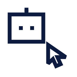 Rpa bot icon, Sharp Line style