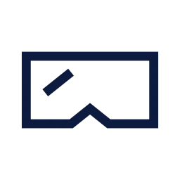 Safety goggles icon, Sharp Line style