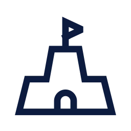 Sandcastle icon, Sharp Line style