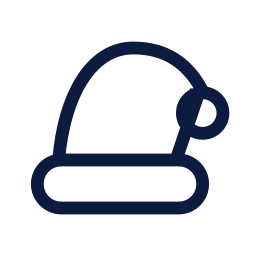 Santa hat icon, Sharp Line style