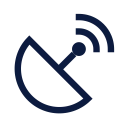 Satellite dish icon, Sharp Line style