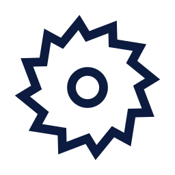 Saw blade icon, Sharp Line style