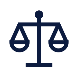 Scale balance icon, Sharp Line style