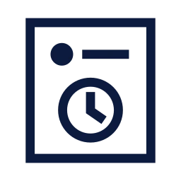 Scheduled post icon, Sharp Line style