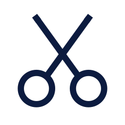 Scissors icon, Sharp Line style