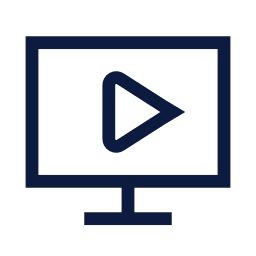 Screen play icon, Sharp Line style